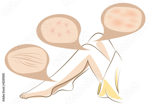 Legs concept of anti aging procedures on skin