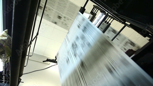 view on huge press shop typography machine