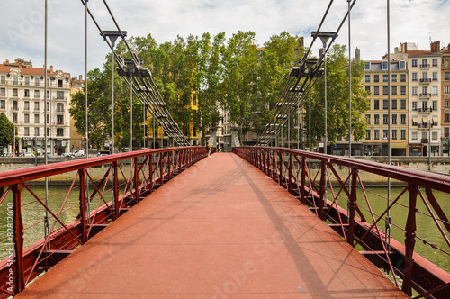 Saint-Vincent bridge on the Saone, Lyon, France photo
