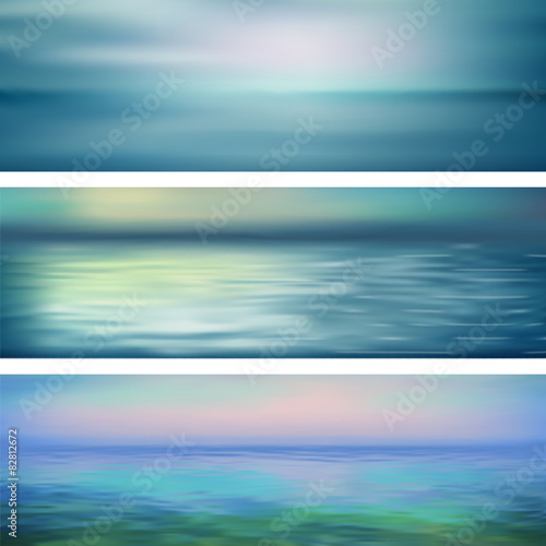 Abstract Vector Water Banners