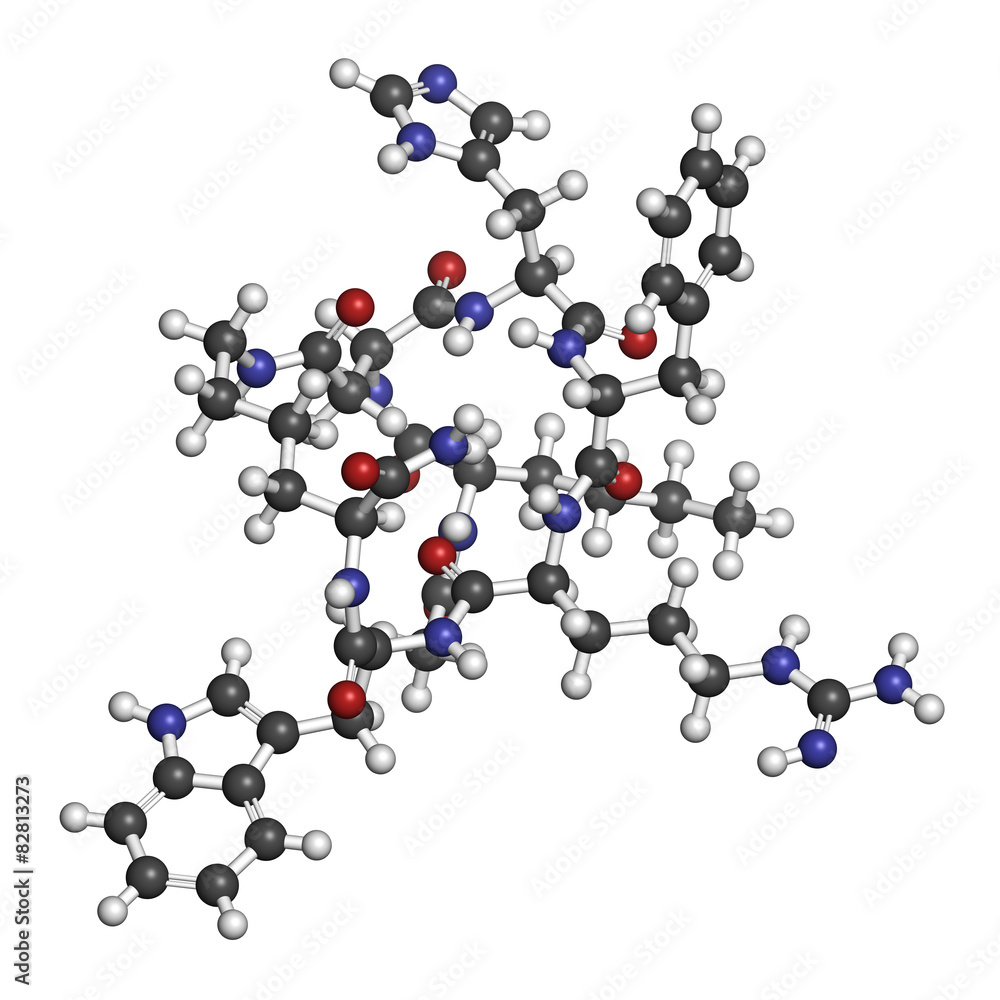 Octacosanol plant wax component molecule. Octacosanol plant wax component molecule.
