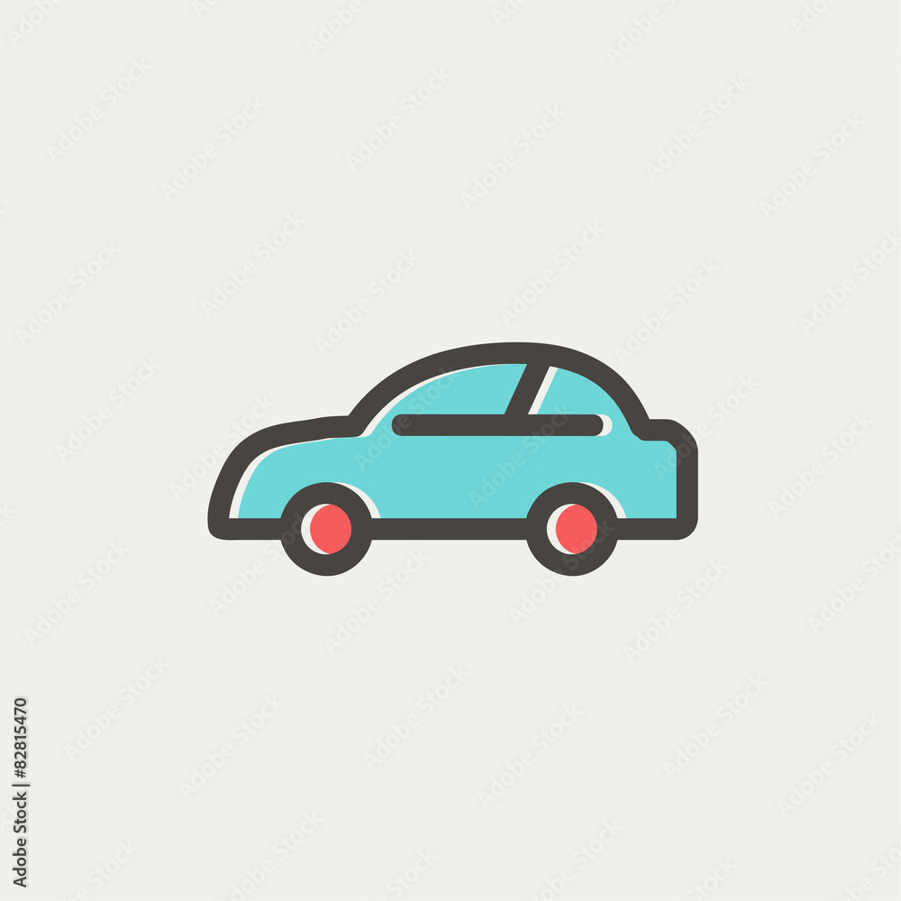 Car thin line icon