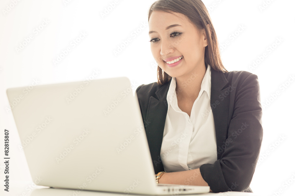 Young business woman working at office Young business woman working at office