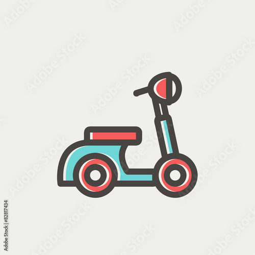 Scooter thin line icon