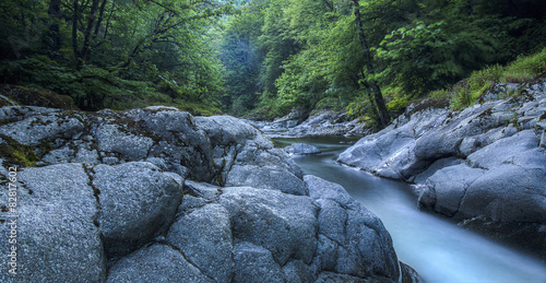 River in Hirkan national park in Lankaran Azerbaijan photo