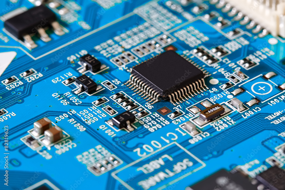 Electronic circuit board close up. Electronic circuit board close up.