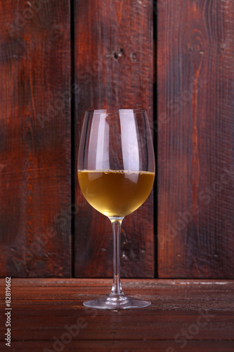 White wine on wood