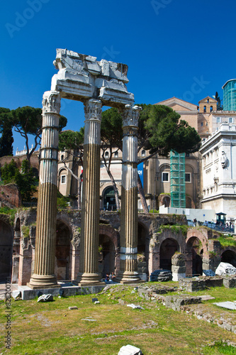 Roman ruins in Rome, Italy