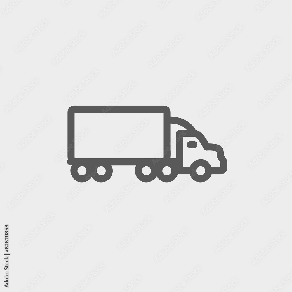 Delivery car thin line icon Delivery car thin line icon