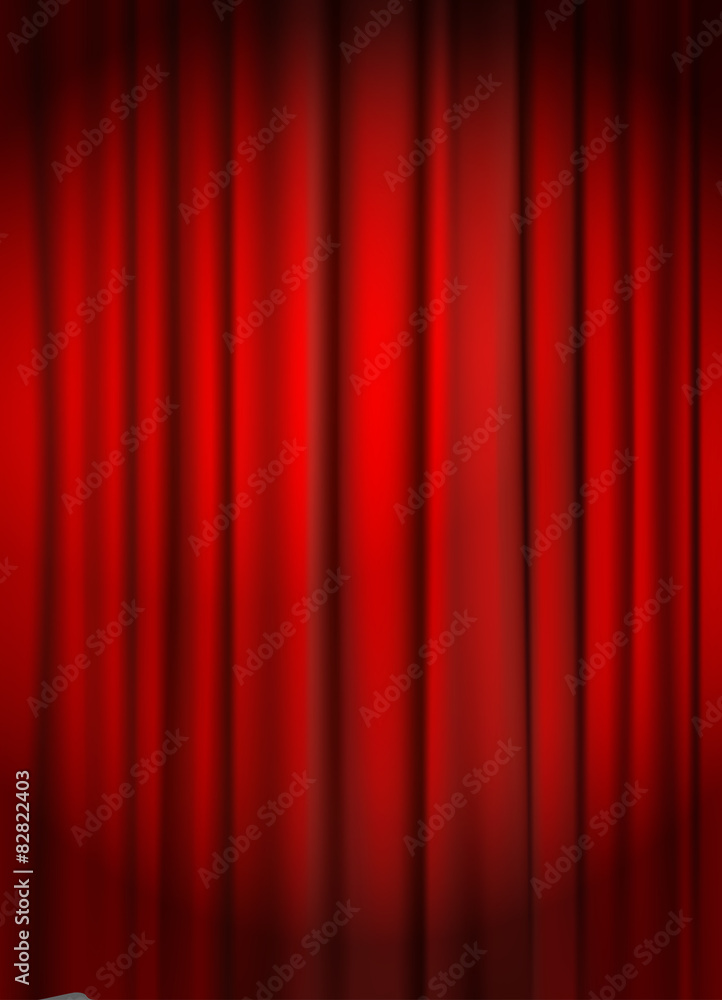 Obraz premium red curtain backround vector illustration