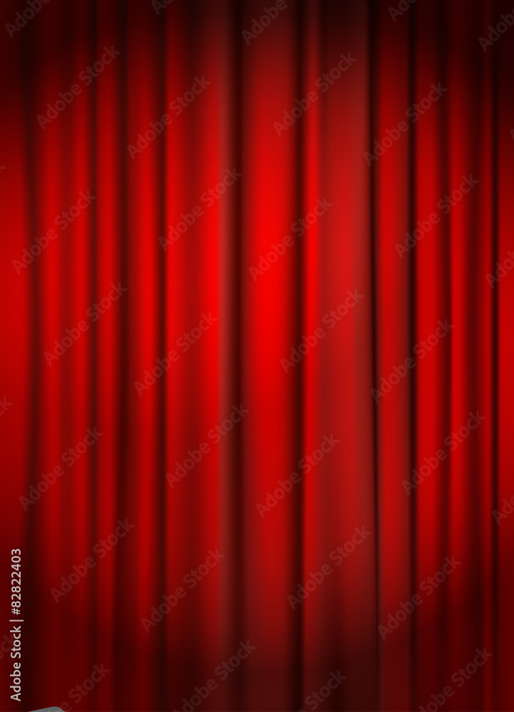 Naklejka premium red curtain backround vector illustration