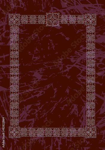 Luxury, ornate, vintage frame with floral decorative elements on