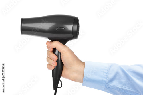 Hair dryer in hand