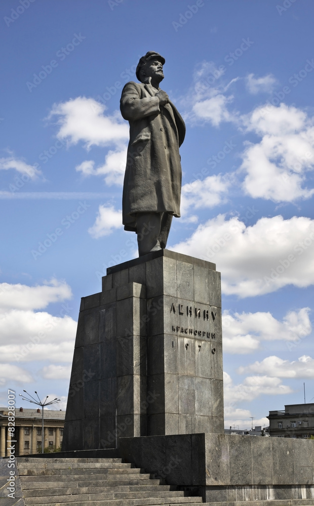 Monument to Lenin in Krasnoyarsk. Russia
