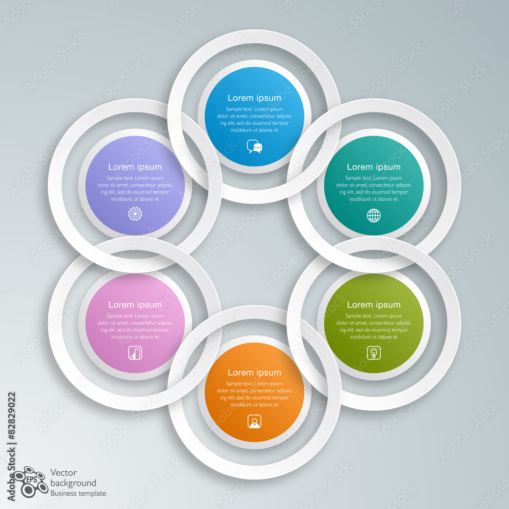 Interlocking White Rings #Vector Graphic Interlocking White Rings #Vector Graphic