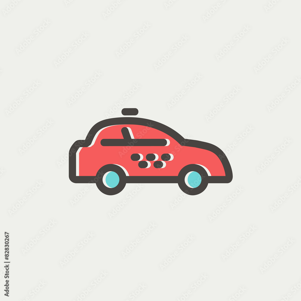 Police car thin line icon Police car thin line icon