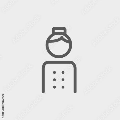 Bellboy thin line icon