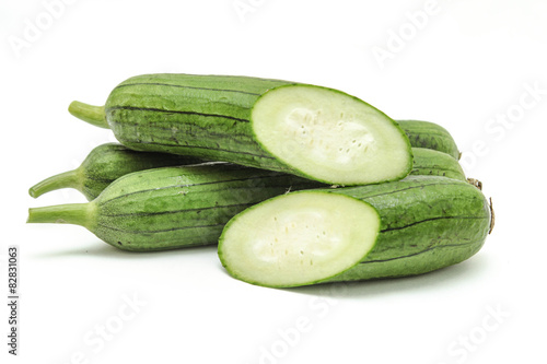 fresh nagled Loofah or angled gourd