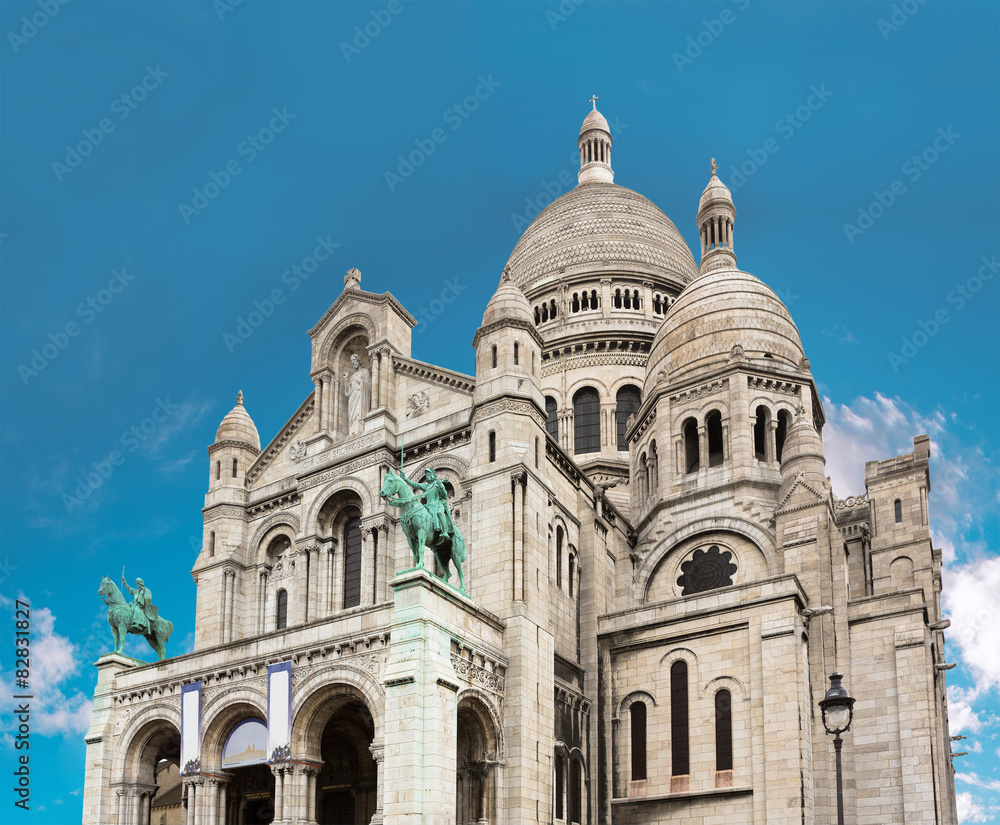 Sacre Coeur Basilica close-up, Paris, France