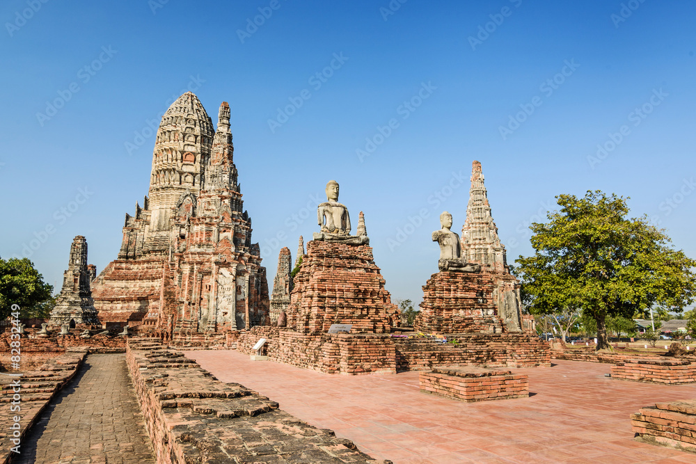  Old Temple, Wat Chaiwatthanaram Temple of Ayuthaya Province ( A