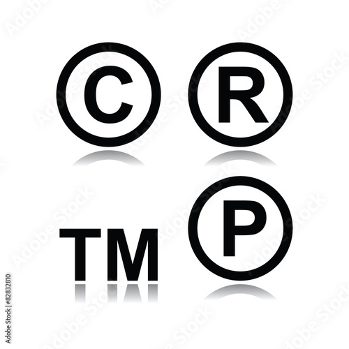 Set of infringement symbols 