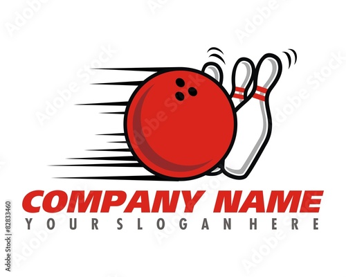 angry bowling logo image vector