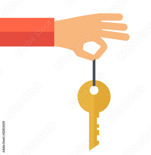 Hand with a key