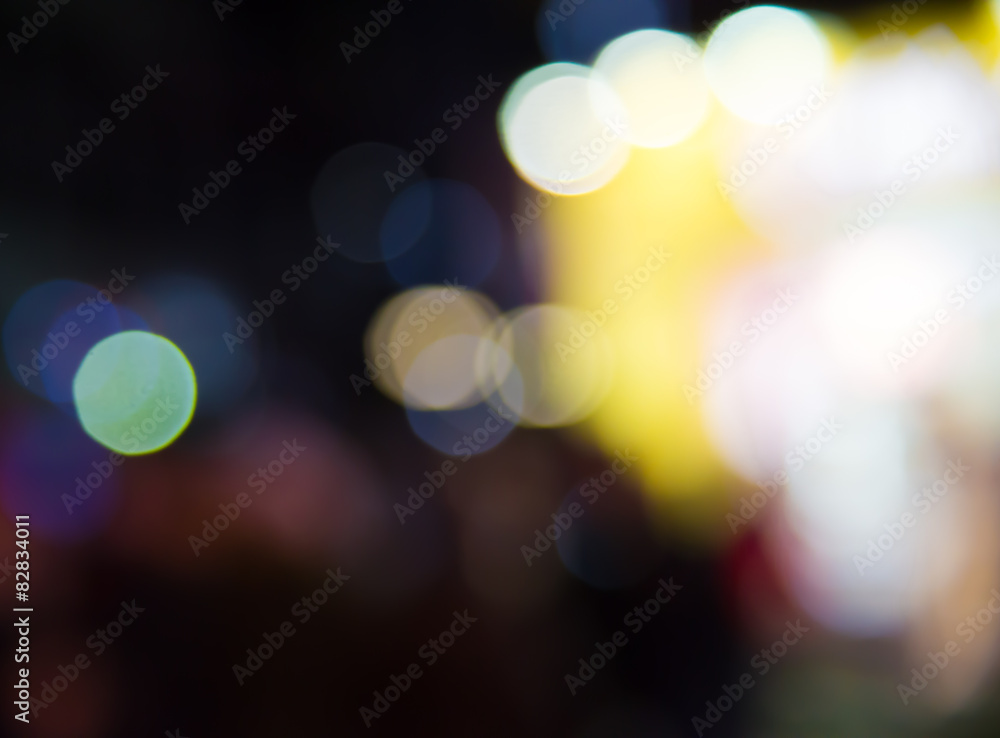 Defocused blur bokeh of urban at night abstract background Defocused blur bokeh of urban at night abstract background