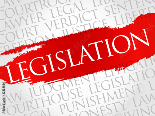 Legislation word cloud concept