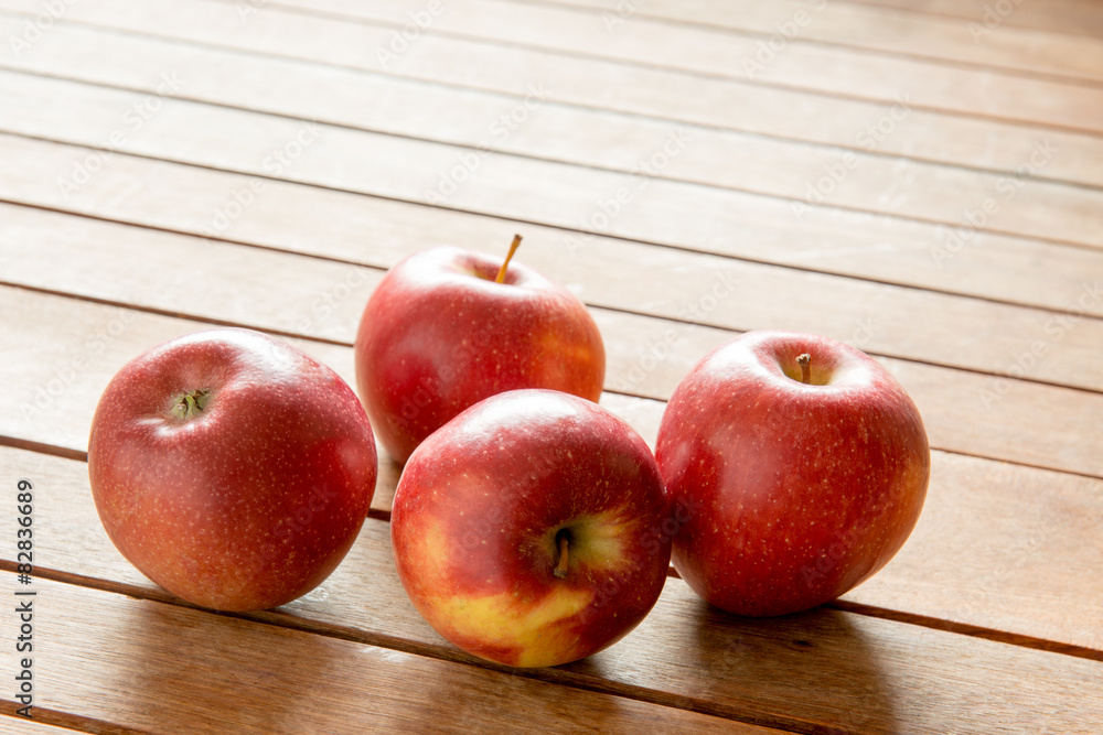 Apples on wooden background Apples on wooden background