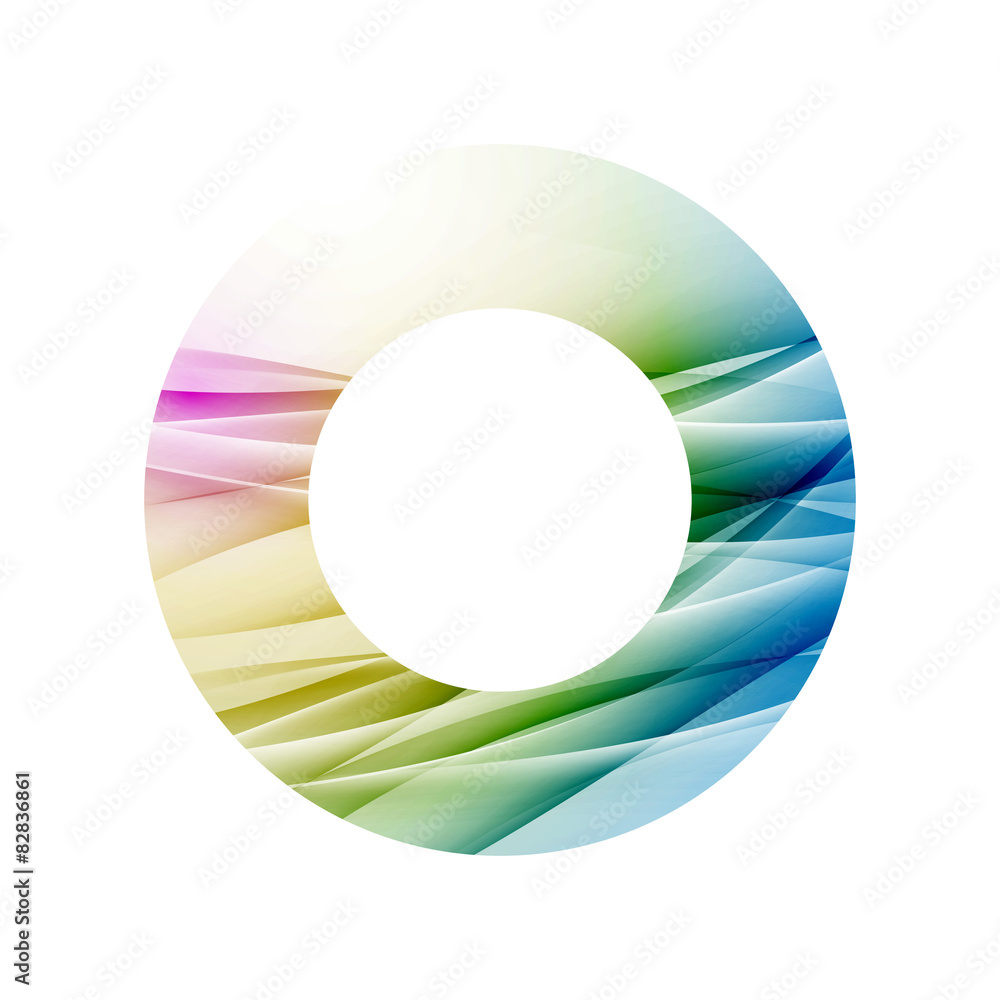 Contemporary art paper like circle abstract design Contemporary art paper like circle abstract design