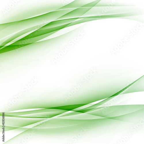Green swoosh abstract wave folder border