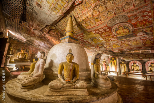 Buddha statues in Dambulla Cave Temple, Srilanka
