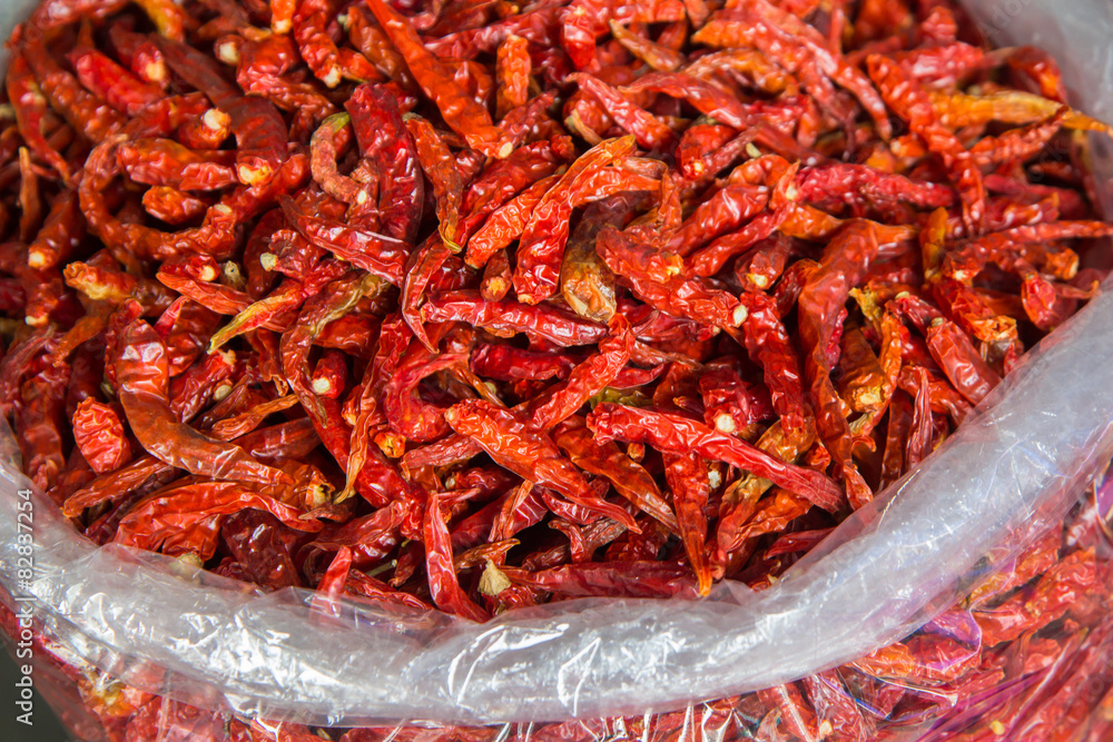 Dried red chilli for sale at market,Thailand Dried red chilli for sale at market,Thailand