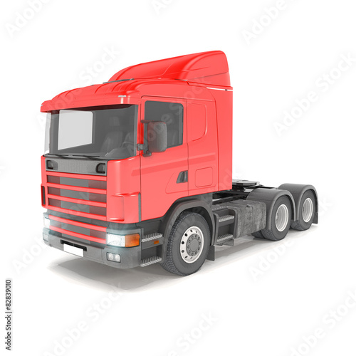 cargo truck - red - shot 36