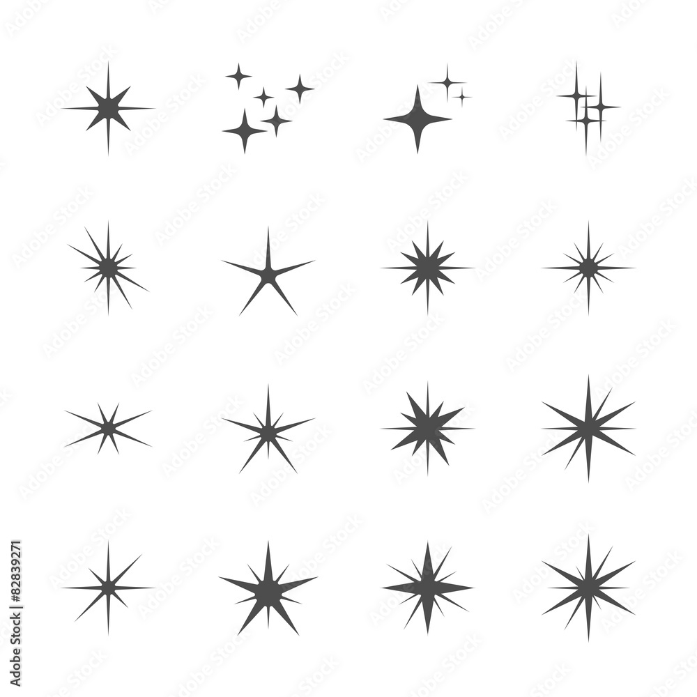 sparkles icon set 3, vector eps10 sparkles icon set 3, vector eps10