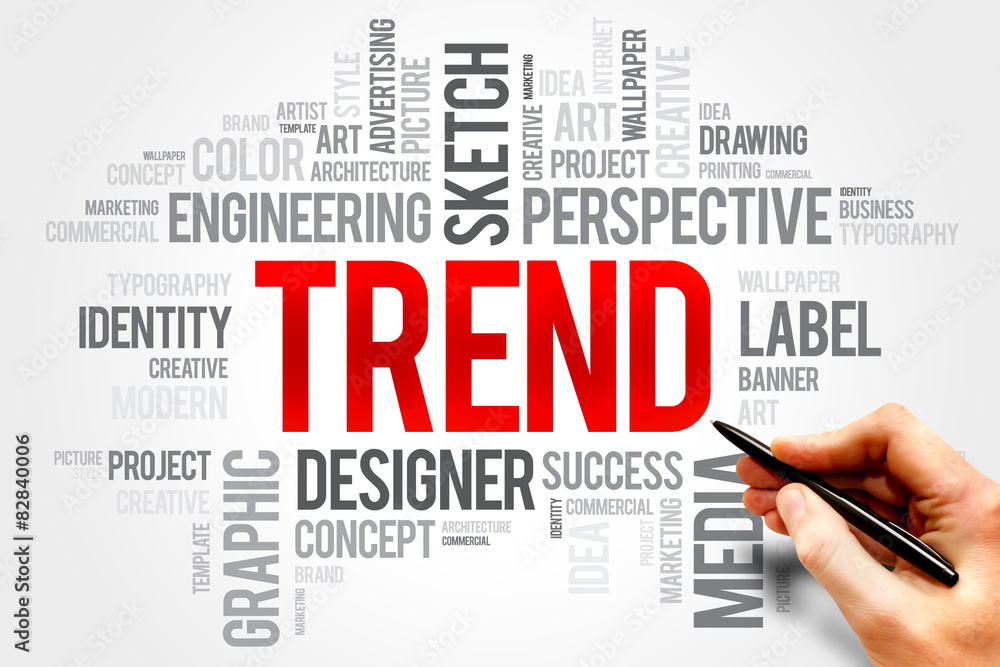 TREND word cloud, business concept TREND word cloud, business concept
