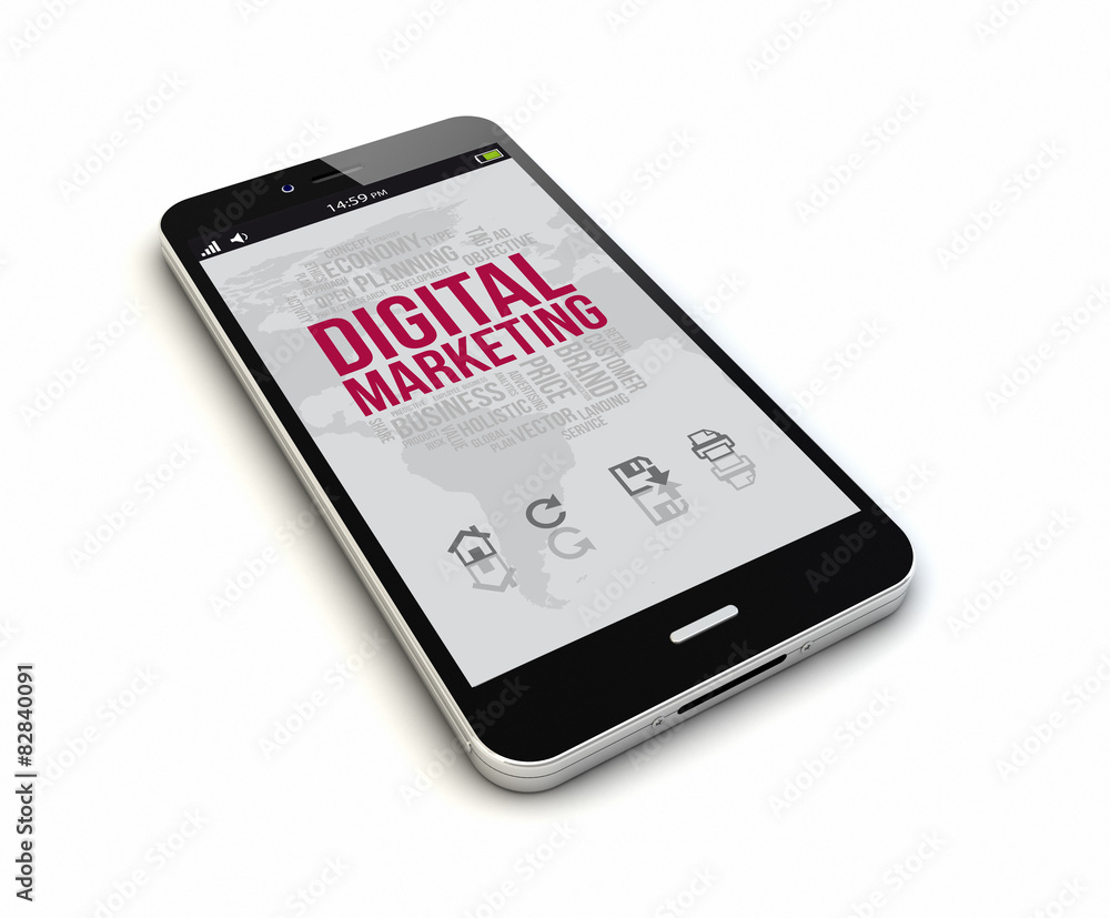 smartphone digital marketing render smartphone digital marketing render