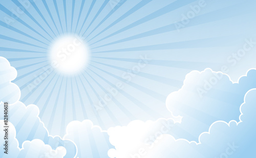 Sky with clouds vector