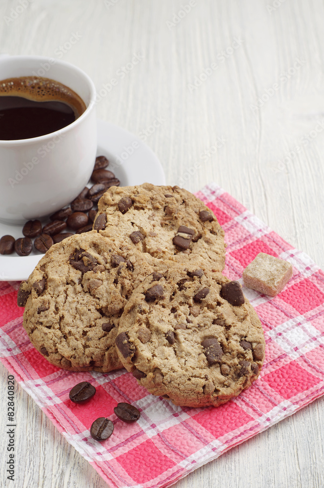 Cookies with chocolate and coffee Cookies with chocolate and coffee