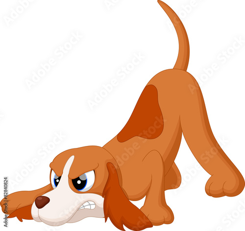 Angry dog cartoon