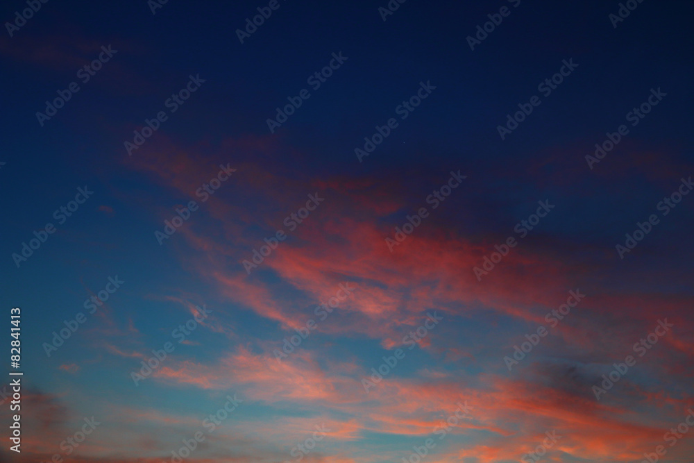 close up sky and cloud in sunrise