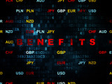 Finance concept: Benefits on Digital background