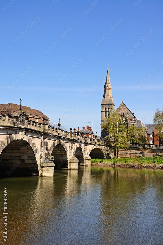 Fototapeta premium The English Bridge, Shrewsbury.