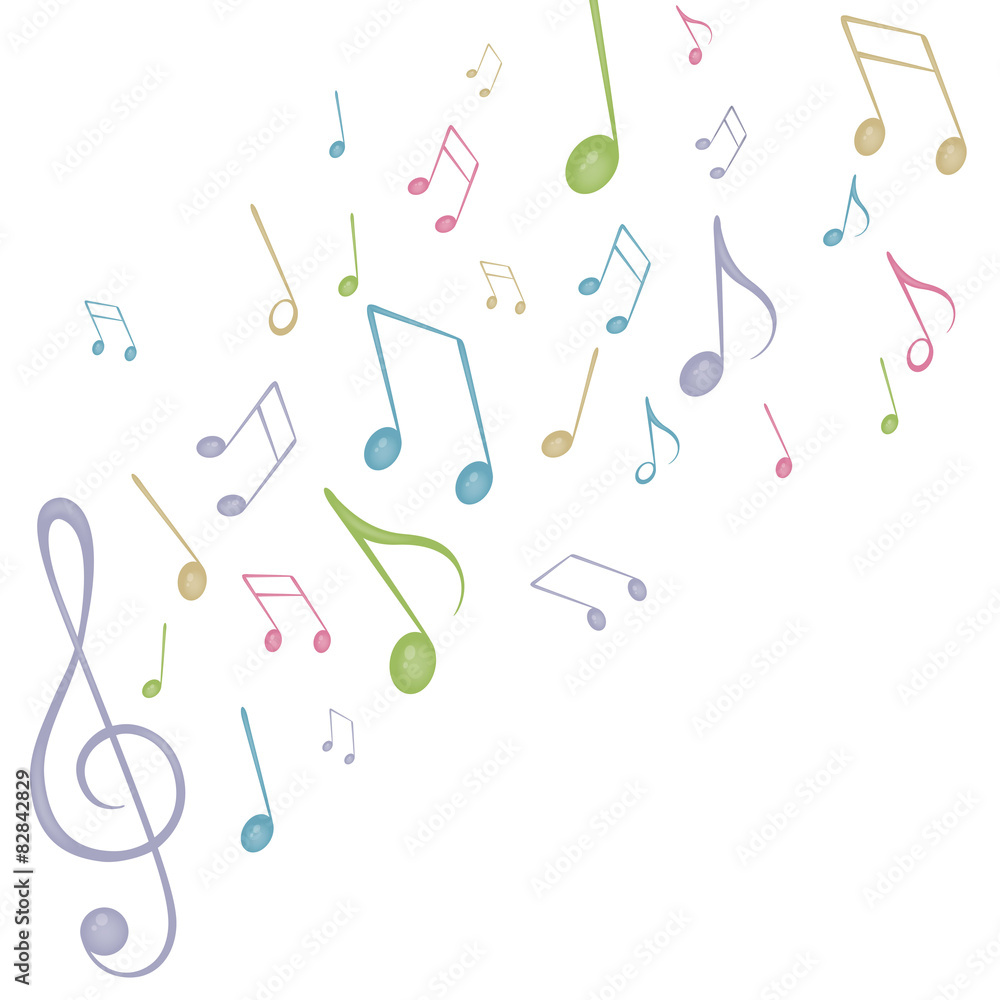 Vector Illustration of an Abstract Background with Music Notes Vector Illustration of an Abstract Background with Music Notes