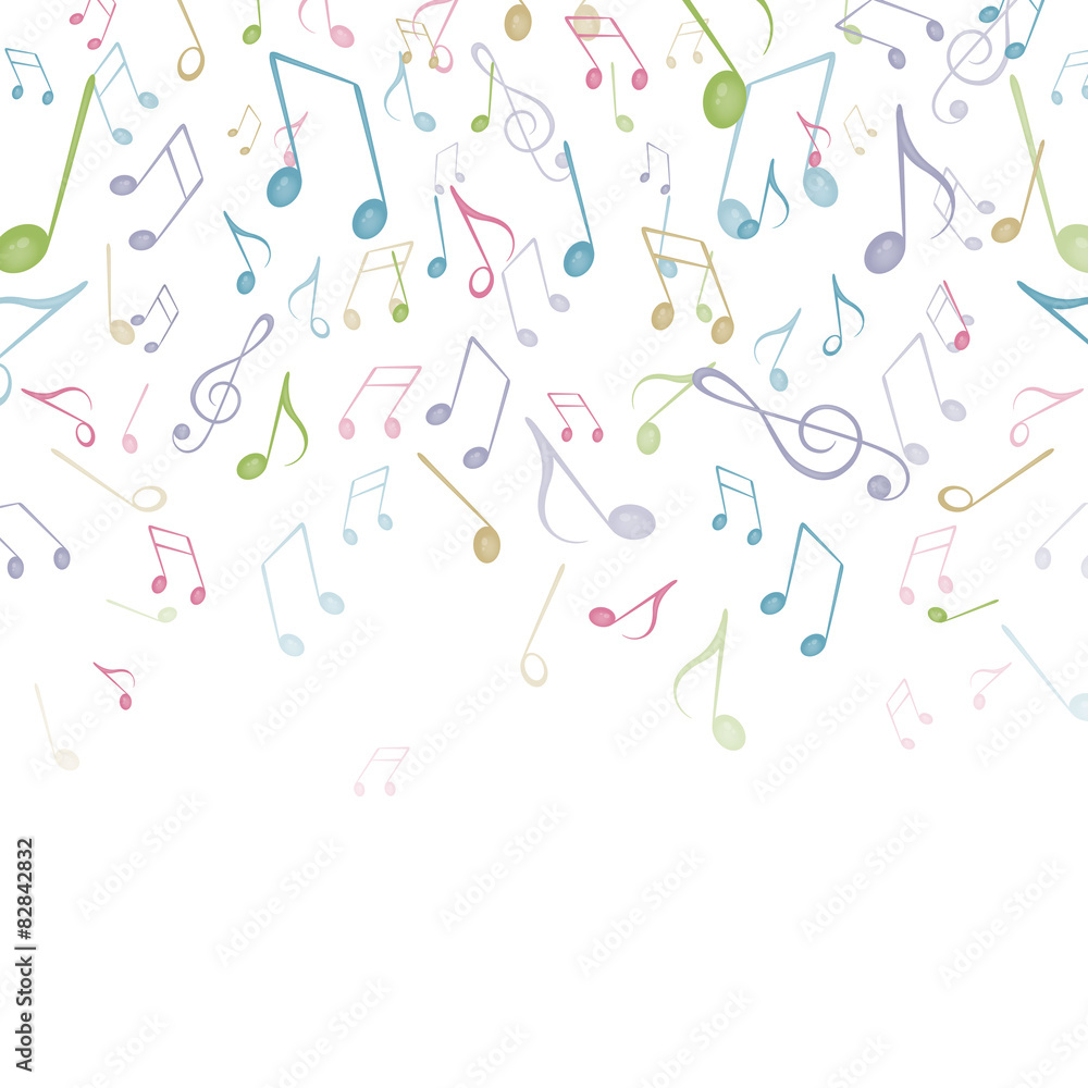 Vector Illustration of an Abstract Background with Music Notes Vector Illustration of an Abstract Background with Music Notes
