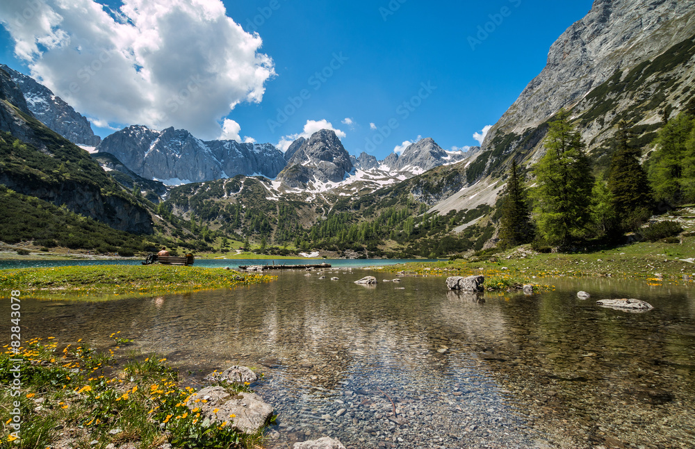 Seebensee auf dem Weg zur Coburger Hütte Seebensee auf dem Weg zur Coburger Hütte
