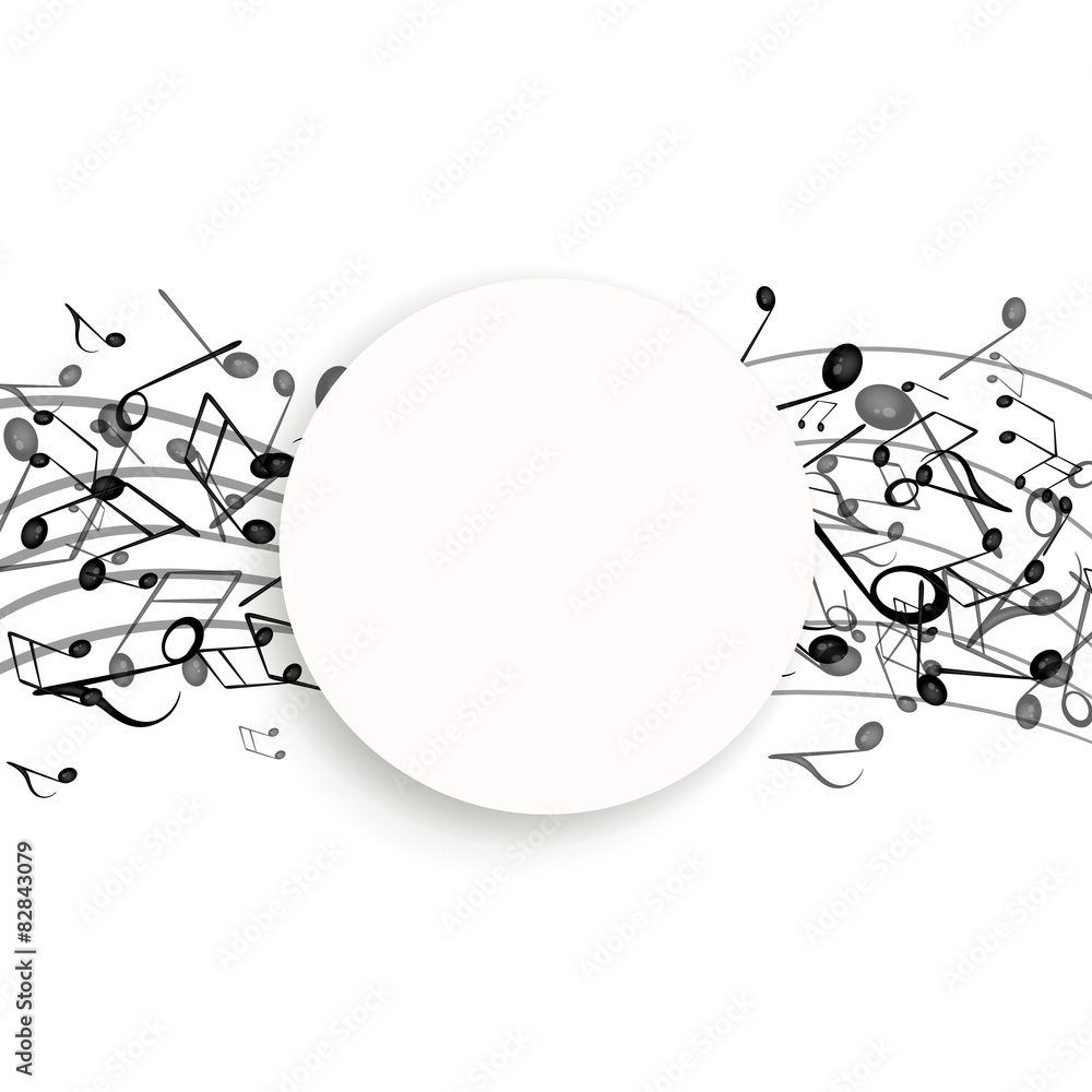Vector Illustration of an Abstract Background with Music Notes Vector Illustration of an Abstract Background with Music Notes