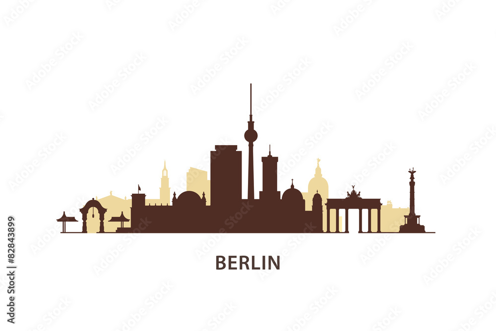 Berlin skyline silhouette
