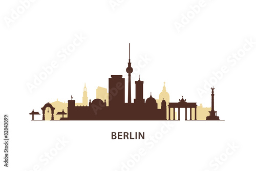 Berlin skyline silhouette